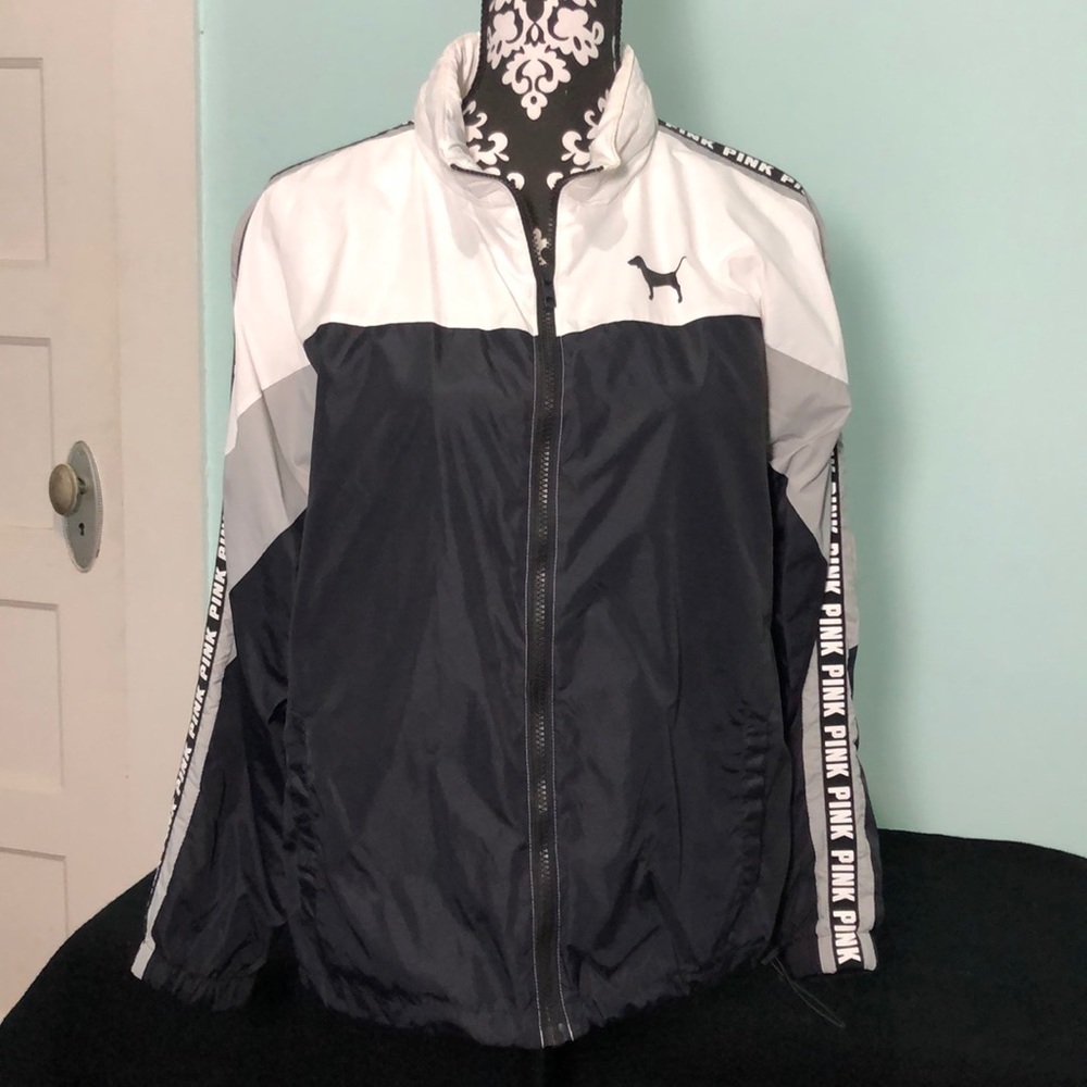 NWOT VS Pink Full Zip Oversized Anorak XS/S